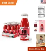 Pomona Organic Strawberry Juice - Pack of 12, Cold Pressed & No Sugar Added