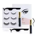 Magnetic False Eyelashes Natural Eye Lashes Extension Tweezer Liquid Eyeliner