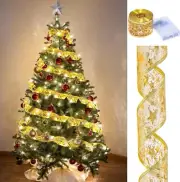 Christmas Tree Ribbon Lights - Fairy Lights,100 LED Warm String Lights 2.5"x33Ft