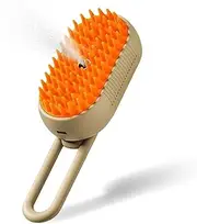 Steam Cat Cordless 3-in-1 Silicone Massaging Grooming Brush Cat Steam Brush, with Built-in Lithium Battery, Removes Static and Flying Pet Hair for Cats and Dogs