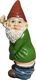 GREBSTK Peeing Gnome Statue Garden Gnome Outdoor Statues Garden Sculpture Decoration Garden Figurine Art, 5.6 Inch