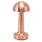 Table Lamp Rechargeable Metal Mushroom Touch Control Dome Desk Lamp 3 Stepless