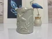 Ceramic Seashell Motif Candle Jars, Bulk cases of 24