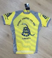 Cycling Jersey Medium Mens DONT TREAD ON ME New Nwt Yellow Gadsden Flag