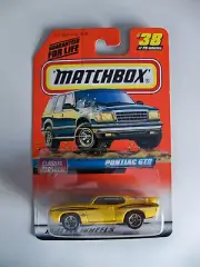 1998 Matchbox Pontiac GTO Yellow Classic Decades #38 1:64
