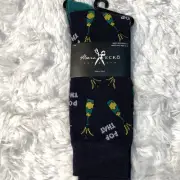 Marc Ecko Cut & Sew Mens Novelty Crew Socks Navy Pop That