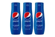 3x Sodastream 440ml Pepsi Flavour Soda/Sparkling Water/Drink Syrup/Mix Makes 9L