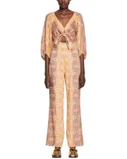 Sandro Dieppe Linen-Blend Jumpsuit