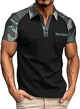Dailiwear Mens Striped Shirt Casual Polka Dot Shirts Short Sleeve Men's Tops White T Polo with Pocket for Adult Grey Oxford Collared Multipack Floral Checked with Pockets