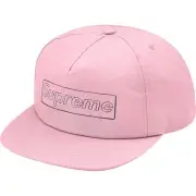 NEW Authentic Supreme x KAWS Chalk Logo 5-Panel Pink Snapback Cap SS21
