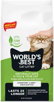 Comfort Care Unscented 15-Pounds - Natural Ingredients, Quick Clumping, Flushabl