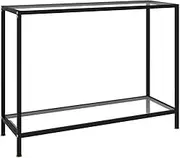 Console Table Transparent 100x35x75 cm Tempered Glass Modern Furniture Living Room