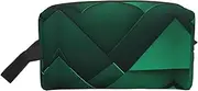[EdWal] Black and Gold Geometric Print Toiletry Bag for Men, Cosmetic Bag Spacious Capacity Travel Toiletry Bag for Women, White, One Size