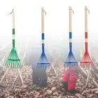 Garden Rake Leaf Rake Raking Grass and Leaves Tool,9 Tines Home Farming Garden