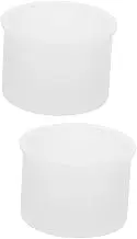 TEHAUX 2pcs Candlestick Mold Paraffin Wax DIY Clay Molds Cylinder Resin Silicone Mold Candle Holder Making Scented Silicone Candle Stick Mould Soap Molds 3D Chocolate Tie White Silica Gel