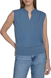 [Andrew Marc] Women's Sleeveless V-Neck Fitted Pullover