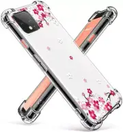 GVIEWIN Google Pixel 4XL Case 2019 Corner Bumper Protection (Peach Blossom/Pink)
