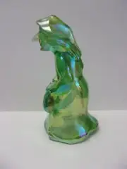 Fenton Glass Green Opalescent Carnival Halloween Witch Figurine by Mosser