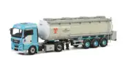 WSI for MAN TGX XLX EURO 6 4X2 TANK TRAILER 1/50 DIECAST MODEL FINISHED TRUCK