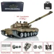 1/16 Henglong 7.0 RC Tank Customized Challenger II 3908 360°Turret Metal Tracks