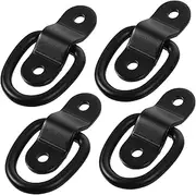 4Pcs Heavy Duty D Rings Lashing Anchor Tie Down Rings for Trailers Trucks Cargo and Boats Compact Design with Screws for Enhanced Durability and Versatility