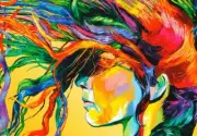 WINDSWEPT Rainbow Hair Artwork Art 300 Pieces BOXLESS Jigsaw Puzzle NEW