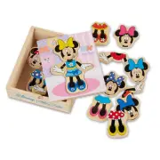 Melissa & Doug Disney Minnie Mouse Mix and Match Dress-Up Wooden Play Set (18...