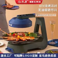 在飛比找露天拍賣優惠-台灣現貨綠陽LY-009自動轉無煙電燒烤爐 電烤盤 紅外線烤