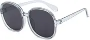 [HAOMAO] Plastic Outdoor Uv400 Round Oversized Gradient Sunglasses For Women Anti-Reflective Frame