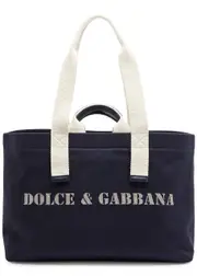 Dolce & Gabbana Marina Weekender Canvas Tote - Navy ONE SIZE