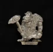 SAVAGE ORC #4 w CLUB ORRUK BONESPLITTERZ Metal OOP Warhammer 2000 AoS loose mini