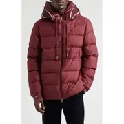 Moncler Cardere Hooded Down Puffer Jacket in Red at Nordstrom, Size 6