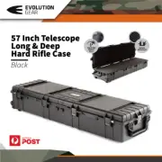 Evolution Gear 57" Long Hd Series Telescope Deep Hard Rifle Case Black 2555_b
