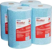 WypAll Blue Colour Coded Heavy Duty Wiper Rolls (94159), 107 Wipers/Roll, Case of 4 Rolls