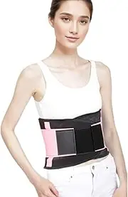 Back Brace for Men and Women,Breathable Back Support Belt,Back Support for Lower Back Pain and Spinal Fractures,Back Braces for Scoliosis Treatment (Pink, S)