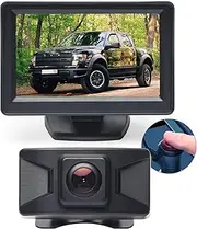 4.3 Inch Wireless Rear View Monitor Kit Backup Camera 720P HD Reverse Camera for Car Van Truck Camper Trailer with Parking Guide Lines