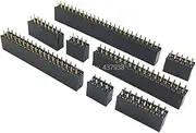 BIZOCA 10pcs 2.54mm Double Row Straight Female 2-40P Pin Header Socket Connector 2x2/3/4/5/6/7/8/9/10/12/14/16/18/20/25/30/40Pin(2x18Pin)