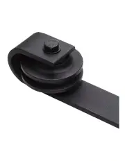 [Levede] Single Sliding Barn Door Hardware Track Roller Kit in Black