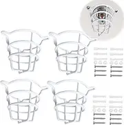 RosyOcean (4 Pack) White Fire Sprinkler Head Guard for Both 1/2" & 3/4" Sprinkler Head for Protecting Flush Mount & Side Wall & Semi - Recessed Sprinkler Head Cover.