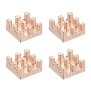 4 Pcs Copper Heatsink 6x6x3mm, Heat Sink Cooler Radiator for Raspberry Pi