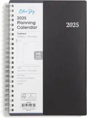 2Blue Sky 2025 Weekly and Monthly Planner, January - December, 8.5" x 11",