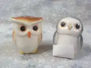 Cracker Barrel Ceramic Mini OWLS Salt & Pepper Shaker Set - NEW