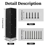 4Pcs Raised Garden Bed Corner Bracket Metal Garden Bed Corner Bracket ChwqG