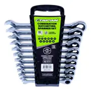 Taipan 11PCE Ratcheting Spanner Set Premium Quality Chrome Vanadium Steel