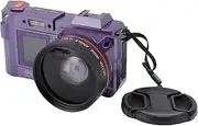 4K 70MP FHD Digital Camera with Dual Screens, Autofocus F1.8 DSLR Camera with WiFi Instant Sharing, 50X Digital Zoom, Fill Light (Violet)