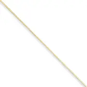 16 Inch Flash Gold-Plated Sterling Silver .90mm Box Chain