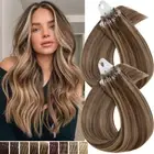 1G THICK 14"-24" Micro Loop Ring 100% Real Remy Human Hair Extensions Beads 200S