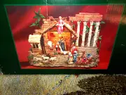 HOLIDAY LANE Christmas NATIVITY 2004 Manger Jesus Animals Palms Wise Men LIGHTS