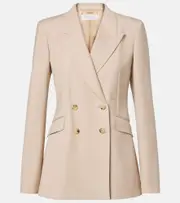 [Gabriela Hearst] Gabriela Hearst Stephanie double-breasted wool blazer AU 16 beige