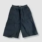 $215 Loulou Studio Women's Black Banggi Linen Shorts Size Small